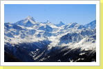 Weisshorn,Zinalrothorn und Matterhorn